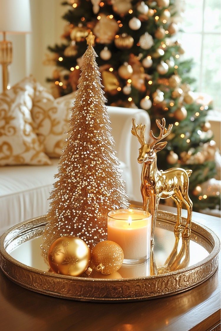 Luxury Χριστουγεννιάτικος στολισμός για σαλόνι και τραπεζαρία