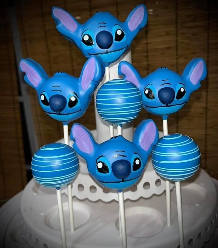 Stitch cake pops για το παιδικό πάρτυ