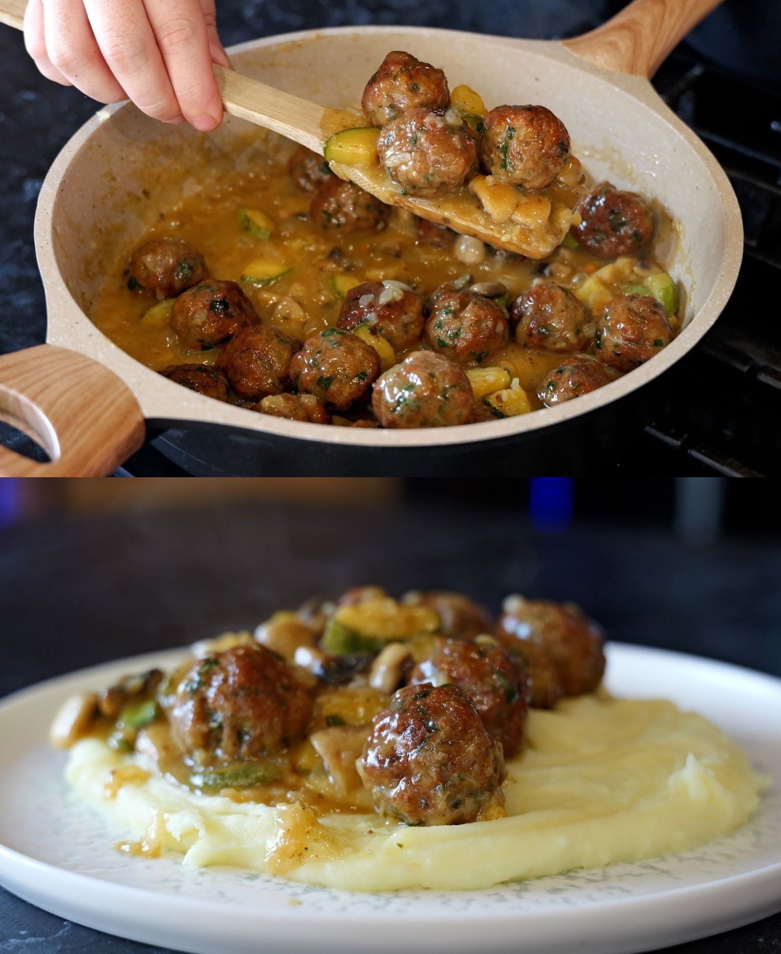 Αφράτα κεφτεδάκια με λεμονάτη σάλτσα