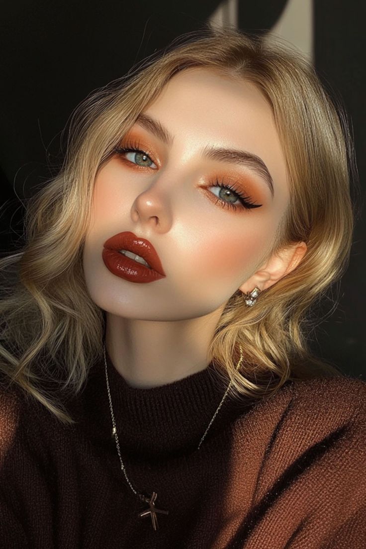 πορτοκαλί-σκιά-και-πορτοκαλί-κραγιόν-