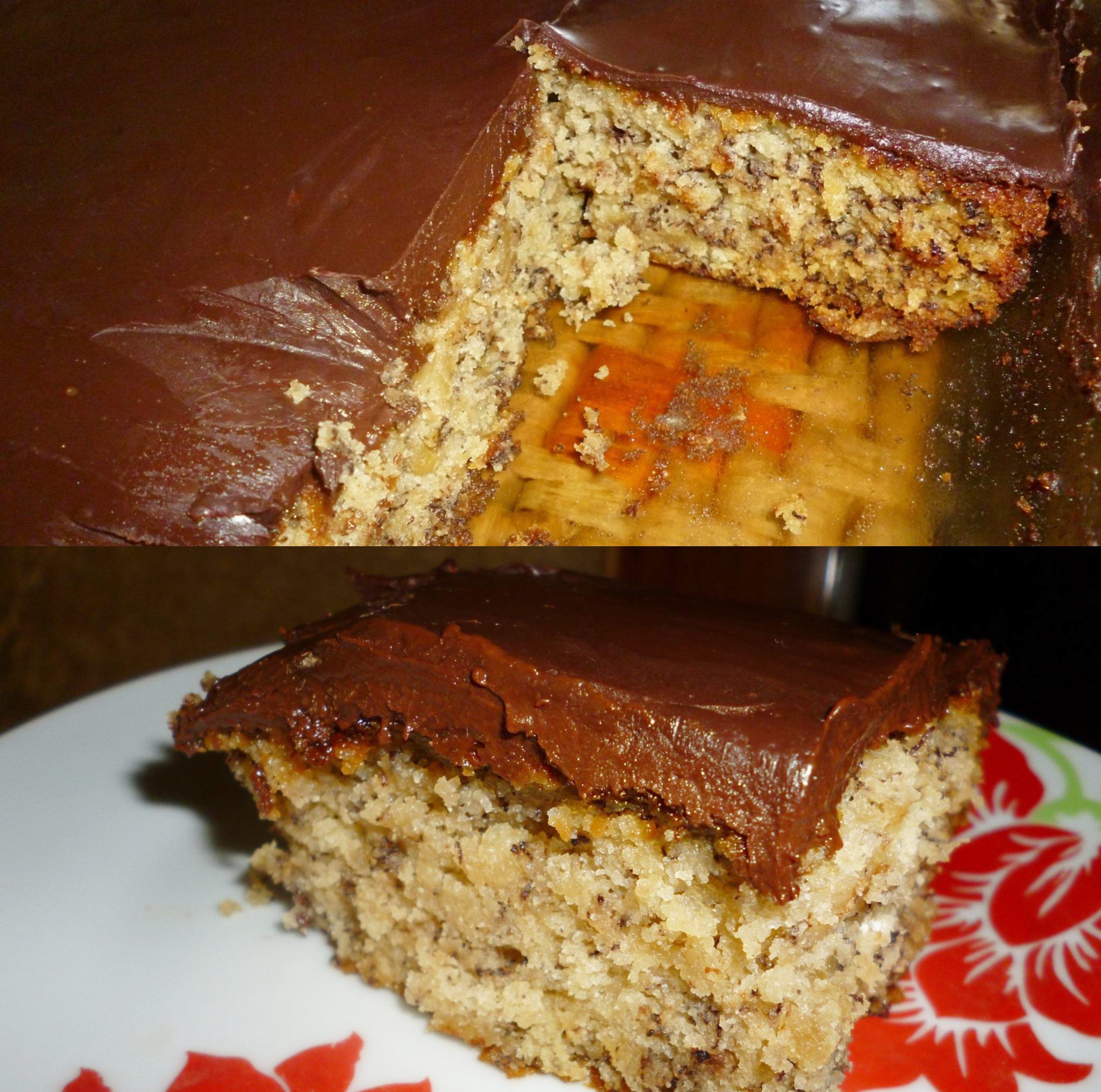 κέικ-μπανάνα-με-γλάσο-σοκολάτας-