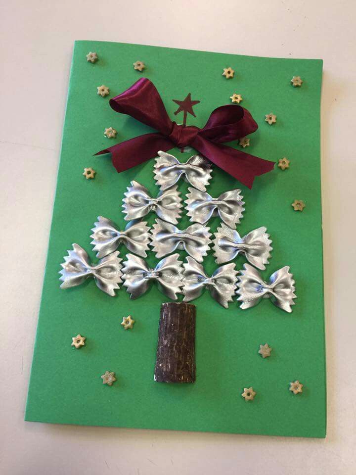 χριστουγεννιάτικη κάρτα-από-ζυμαρικά-