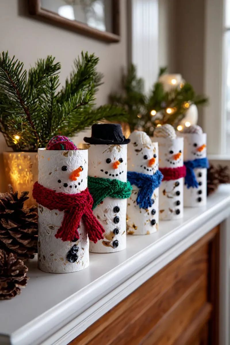 χιονάνθρωποι-από-ανακυκλώσιμα υλικά-