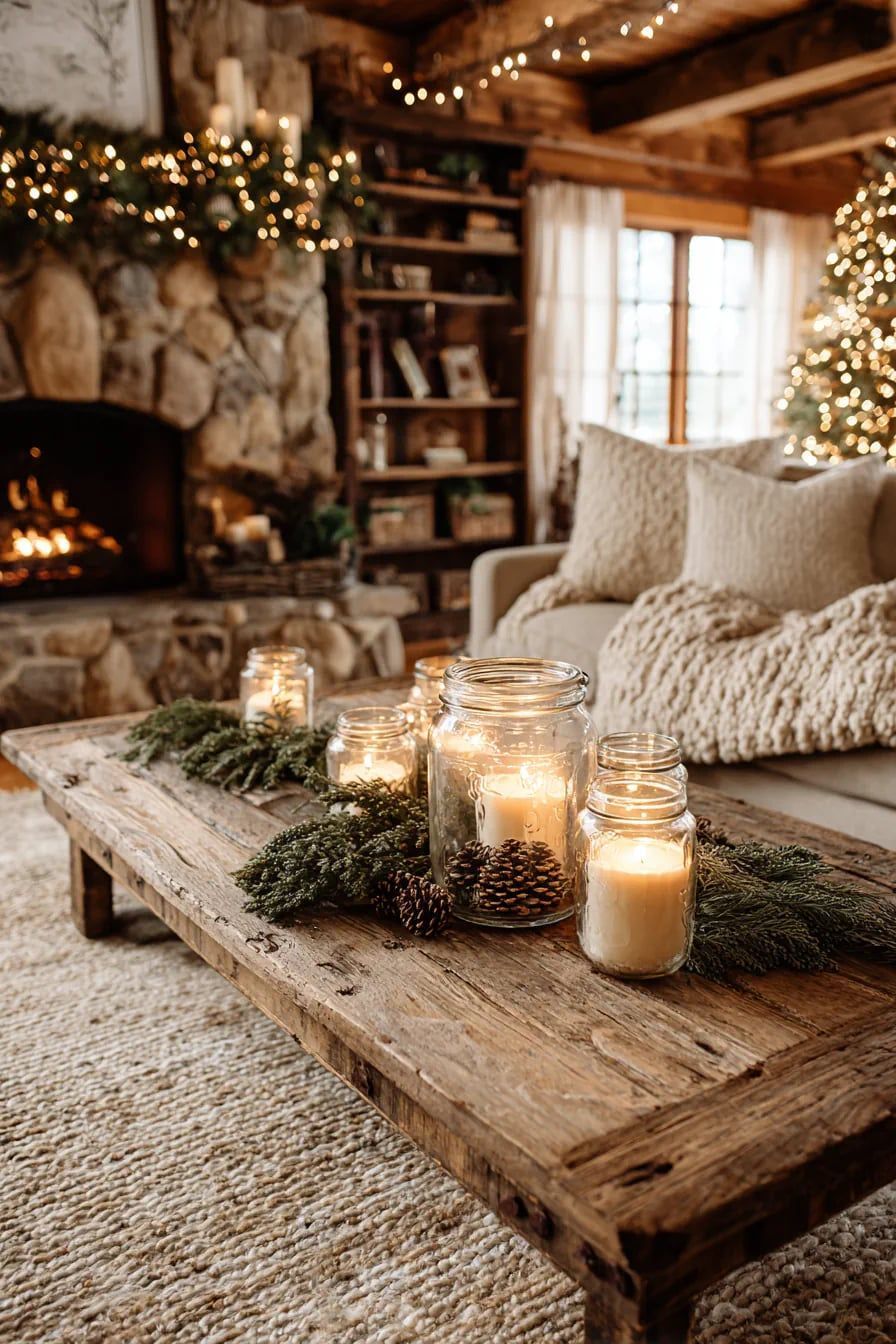 Ιδέες στολισμού για μικρό σαλόνι τα Χριστούγεννα