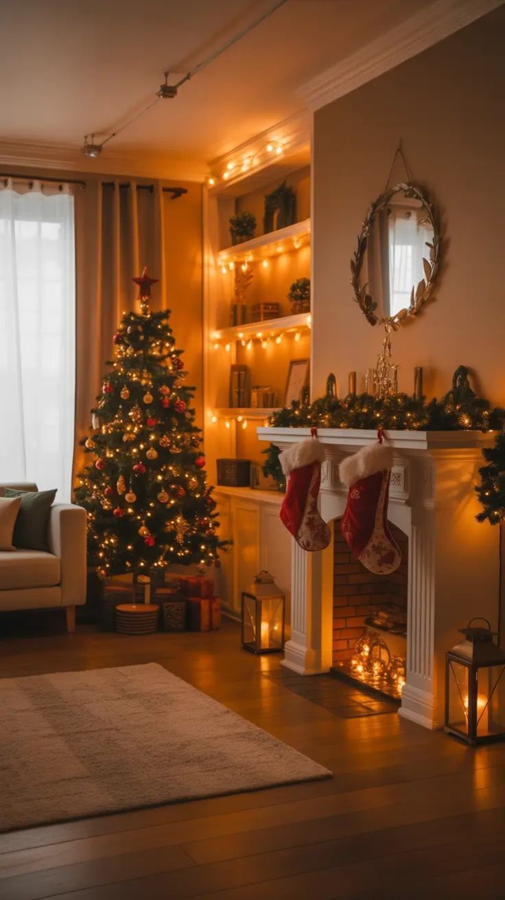 Τάσεις για χριστουγεννιάτικη διακόσμηση σαλονιού 2025: