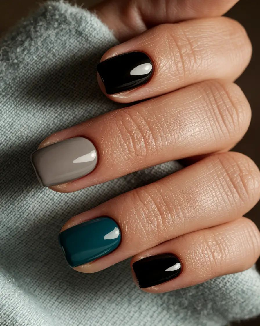 10 σκούρα χρώματα που είναι ιδανικά για κοντά νύχια