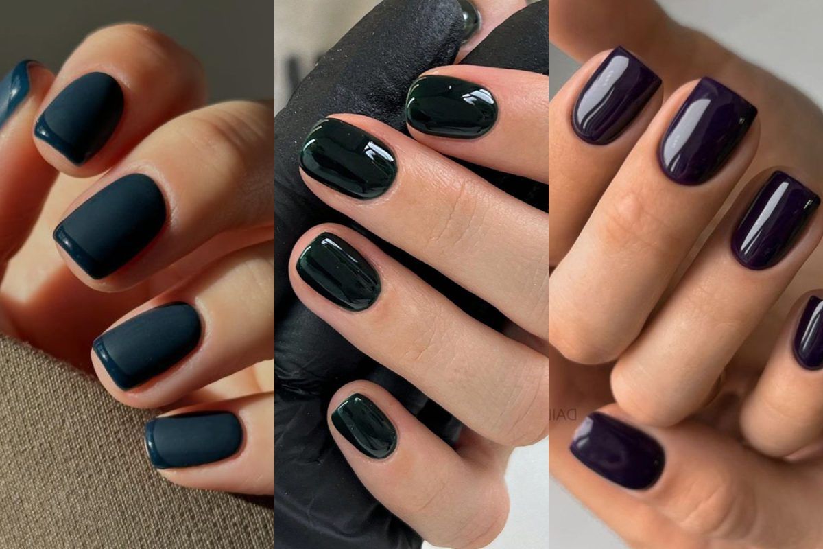 10 σκούρα χρώματα που είναι ιδανικά για κοντά νύχια
