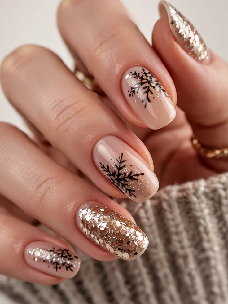 χριστουγεννιάτικα-νύχια-με-σχέδια-