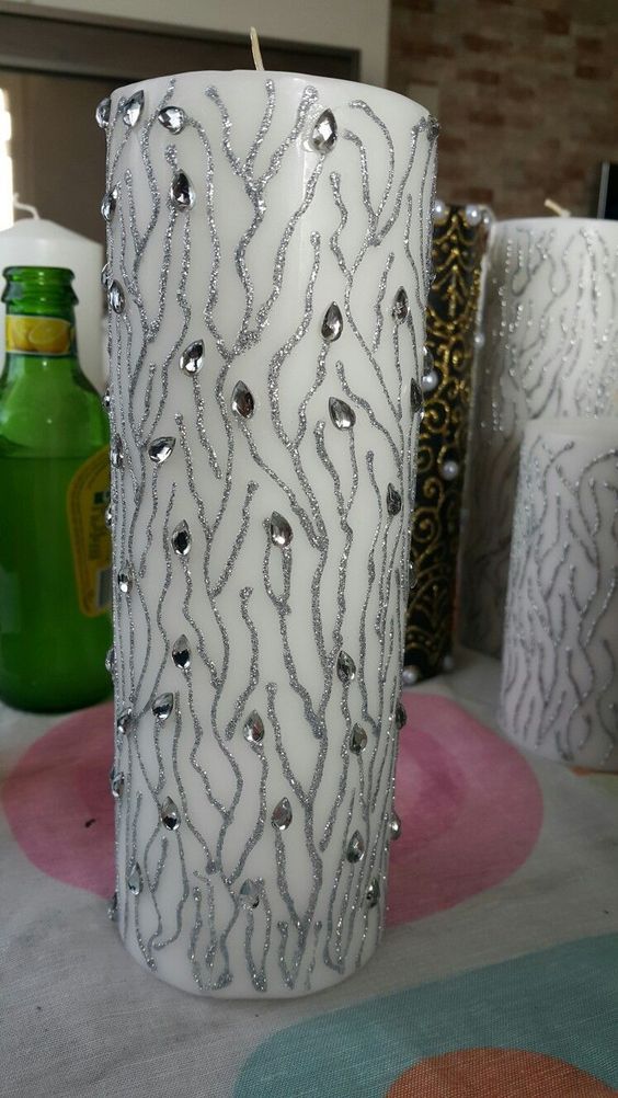 λευκό-χριστουγεννιάτικο κερί-με-γκλίτερ-και-στρας- λευκό-χριστουγεννιάτικο κερί-με-γκλίτερ-και-στρας-