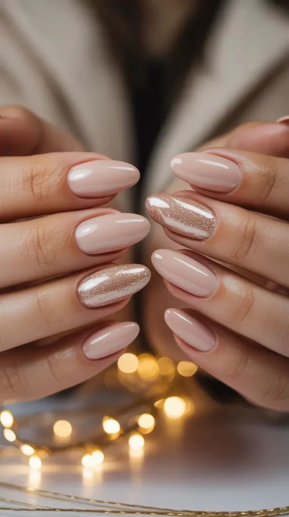 nude-νύχια-με-γκλίτερ-ιδέες-