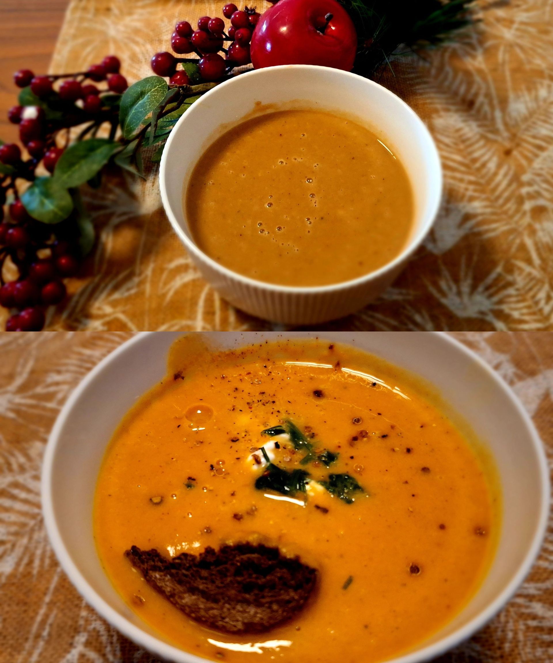 Χριστουγεννιάτικη-σούπα βελουτέ-με κάστανα-και μήλα- Χριστουγεννιάτικη-σούπα βελουτέ-με κάστανα-και μήλα-