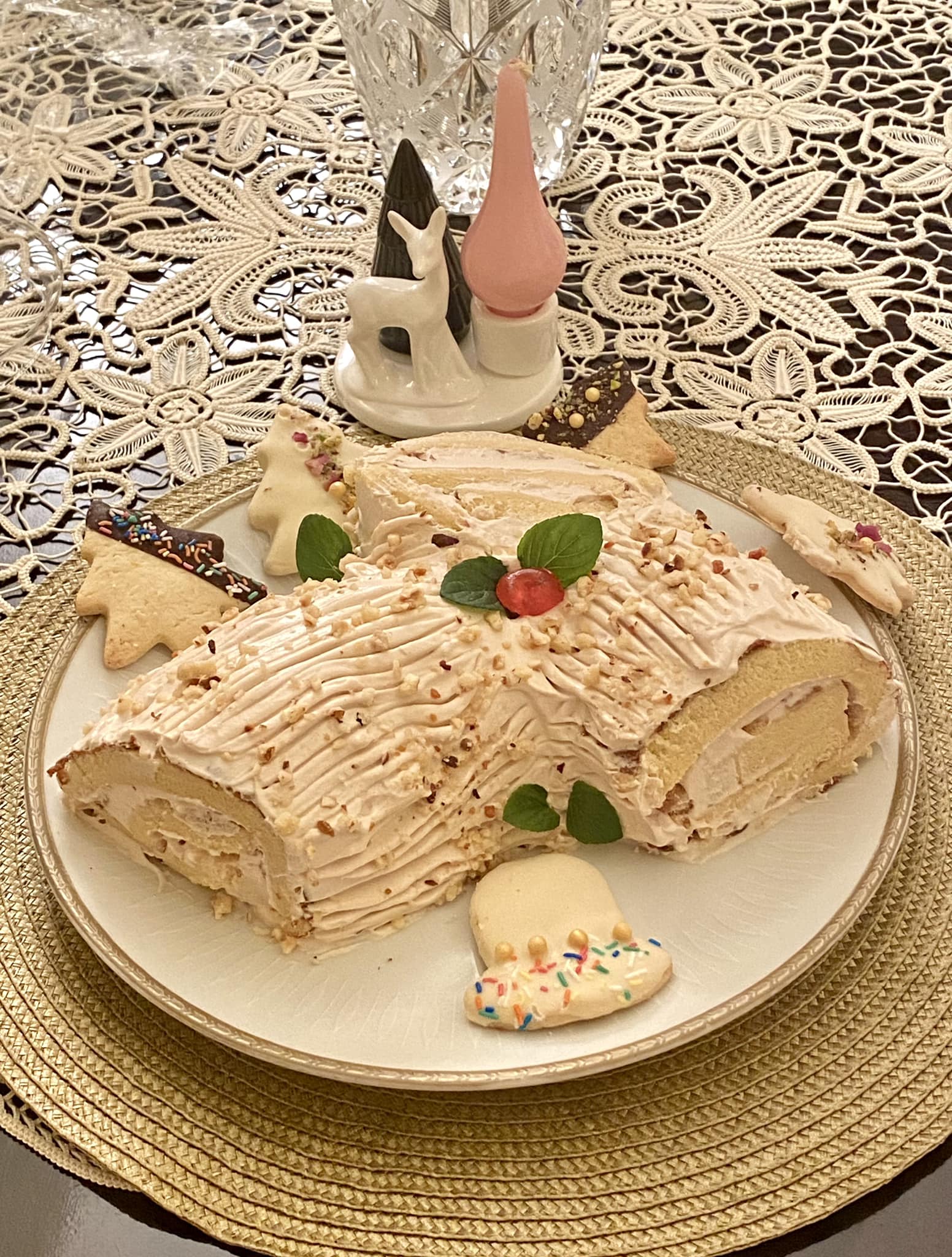 Χριστουγεννιάτικος κορμός-Ελβετικό Ρολό- Χριστουγεννιάτικος κορμός-Ελβετικό Ρολό-