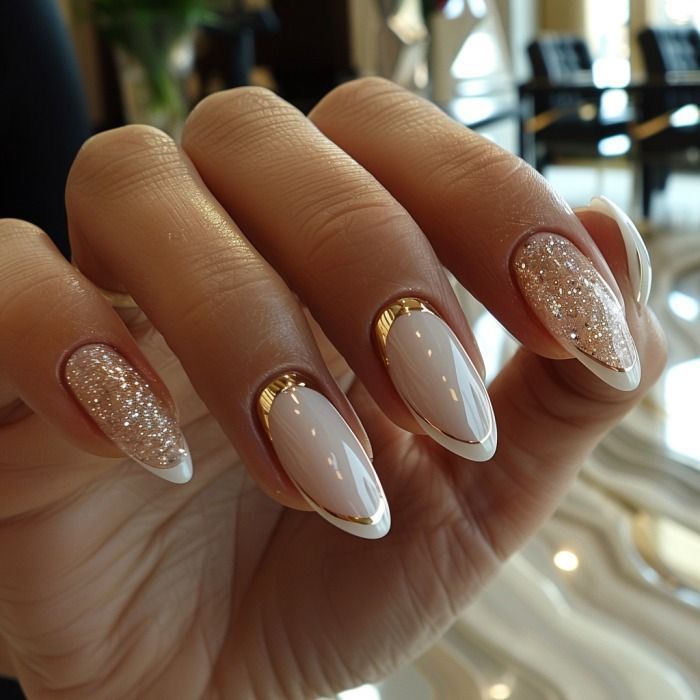 Χρυσό γαλλικό: Η πιο κομψή τάση για τις Γιορτές