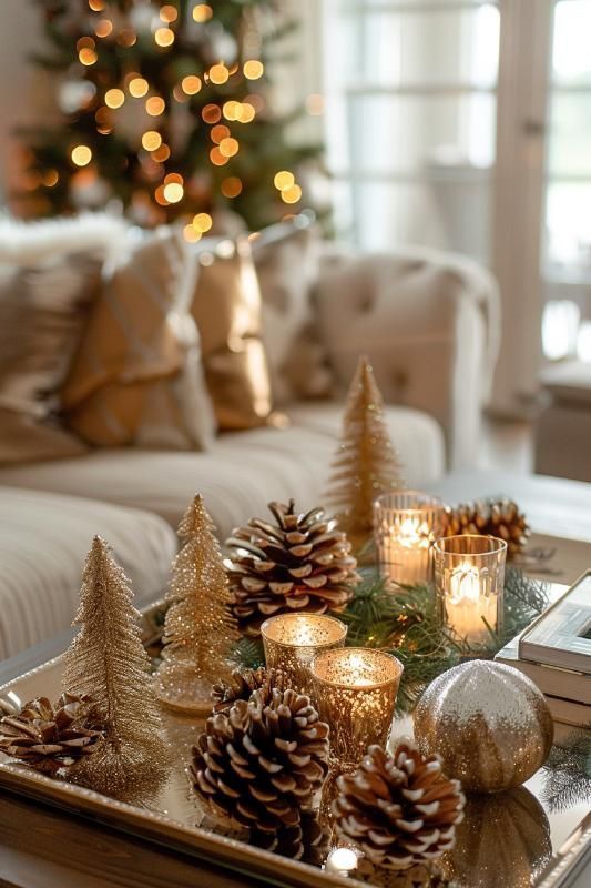 Οι ωραιότερες ιδέες Χριστουγεννιάτικης διακόσμησης για το τραπεζάκι του σαλονιού