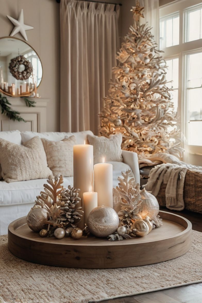 Οι ωραιότερες ιδέες Χριστουγεννιάτικης διακόσμησης για το τραπεζάκι του σαλονιού