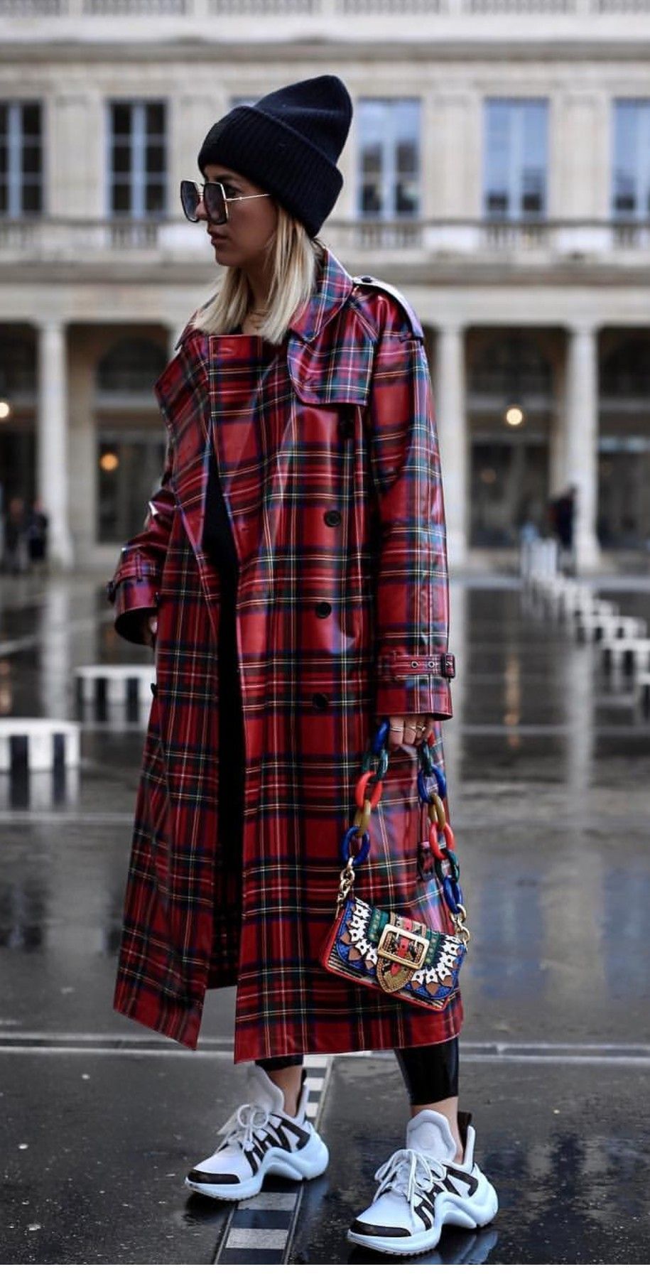 καρό-κόκκινο-αδιάβροχο-