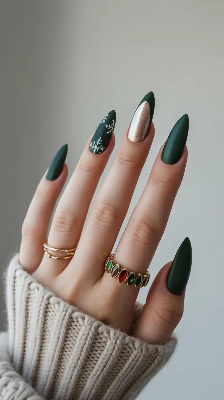 Πράσινα Χριστουγεννιάτικα νύχια: Οι καλύτερες ιδέες από το Pinterest