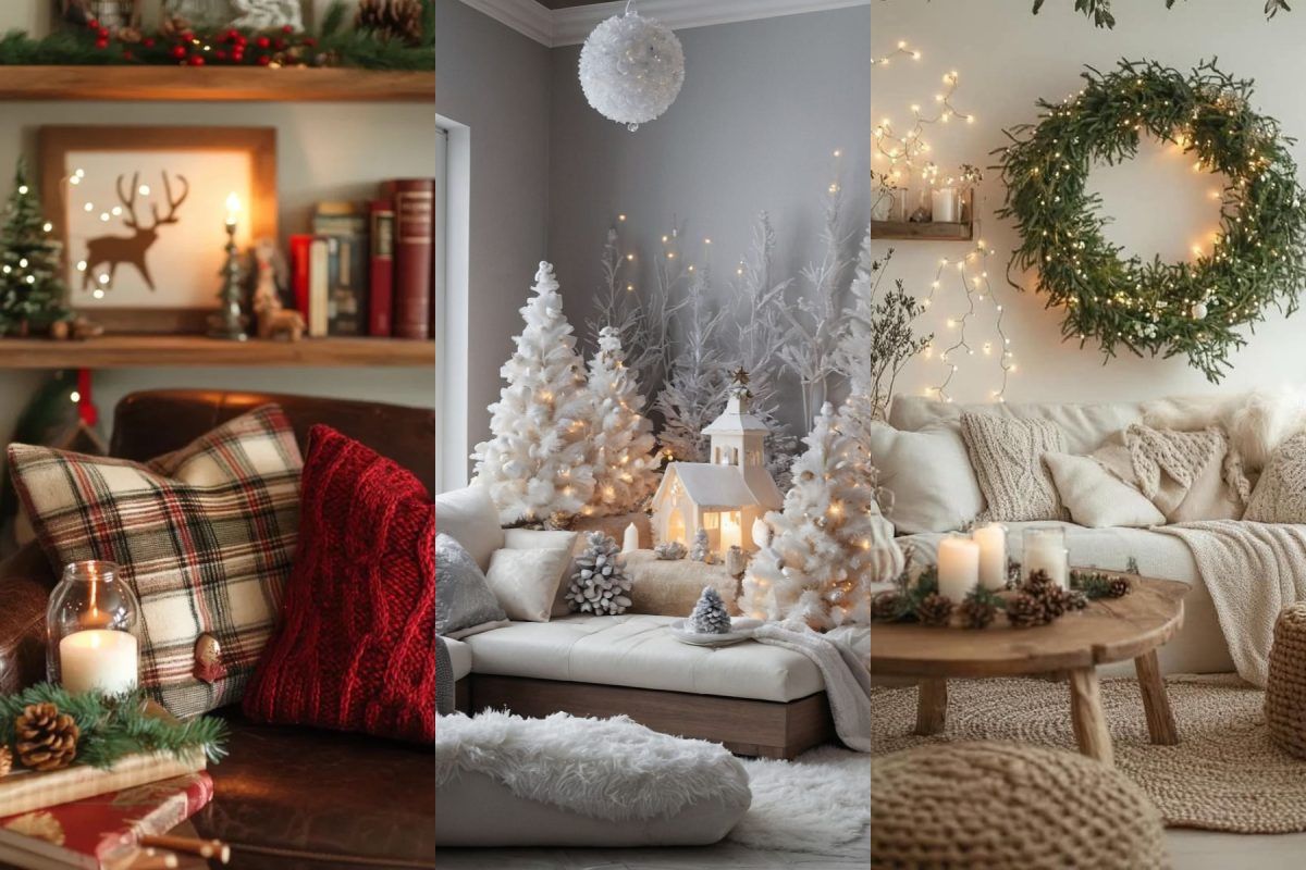 Τάσεις για Χριστουγεννιάτικη διακόσμηση σαλονιού 2025: Χρώματα και ιδέες