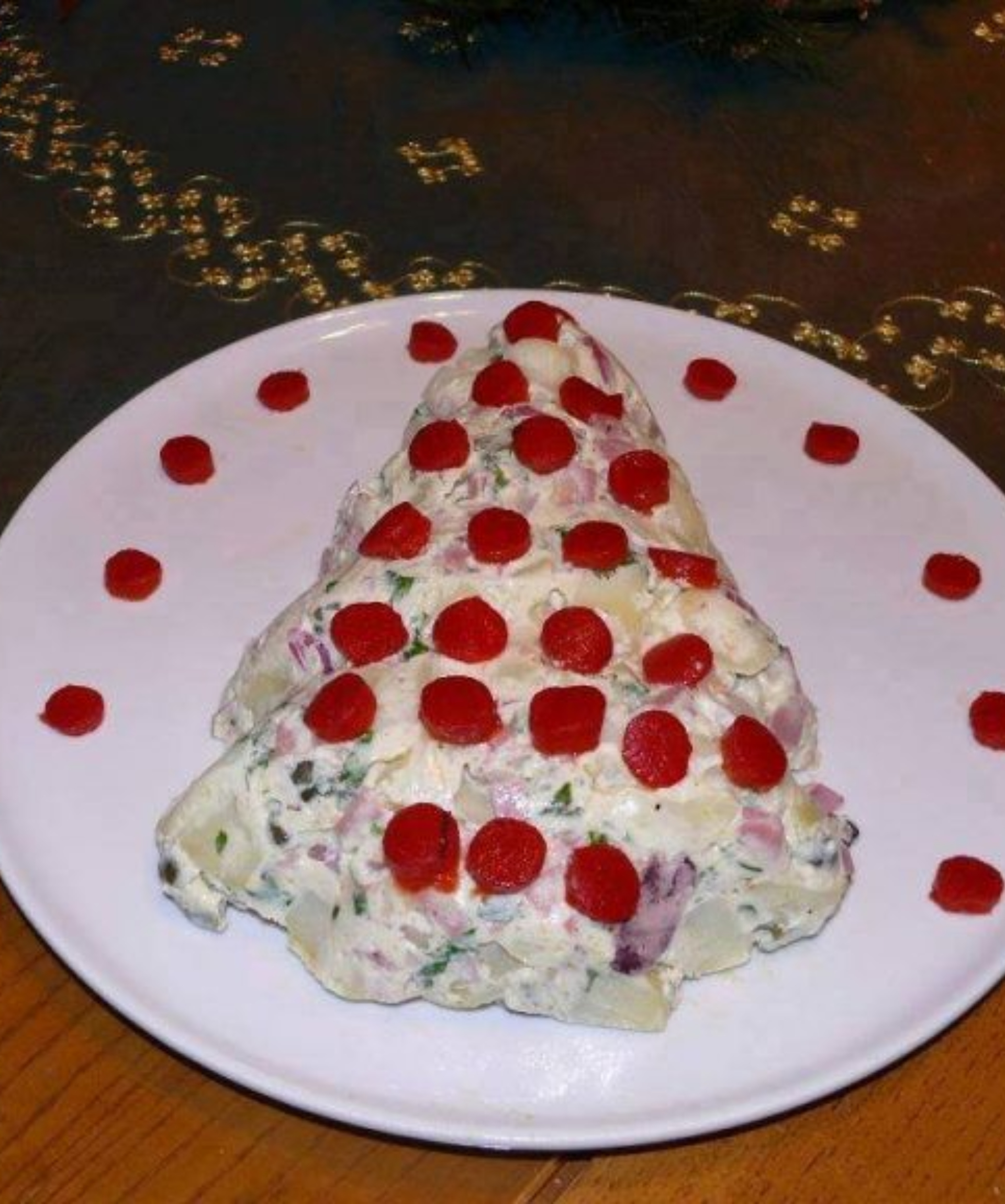 πατατοσαλάτα-χριστουγεννιάτικο δέντρο-