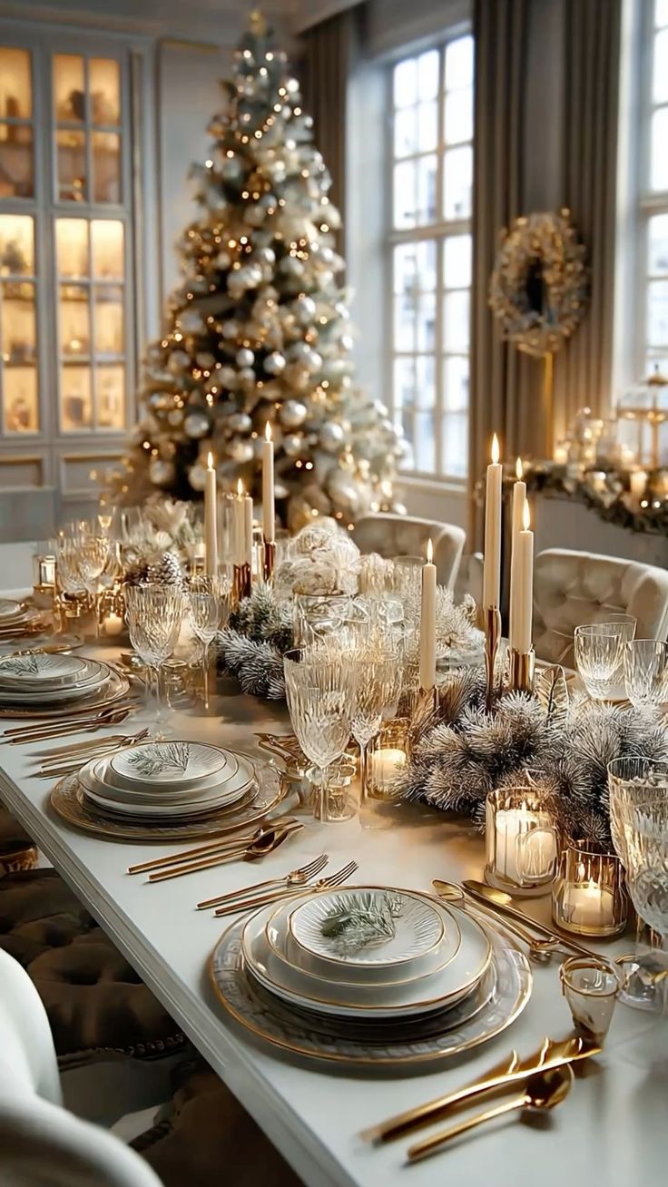 Luxury Χριστουγεννιάτικος στολισμός για σαλόνι και τραπεζαρία