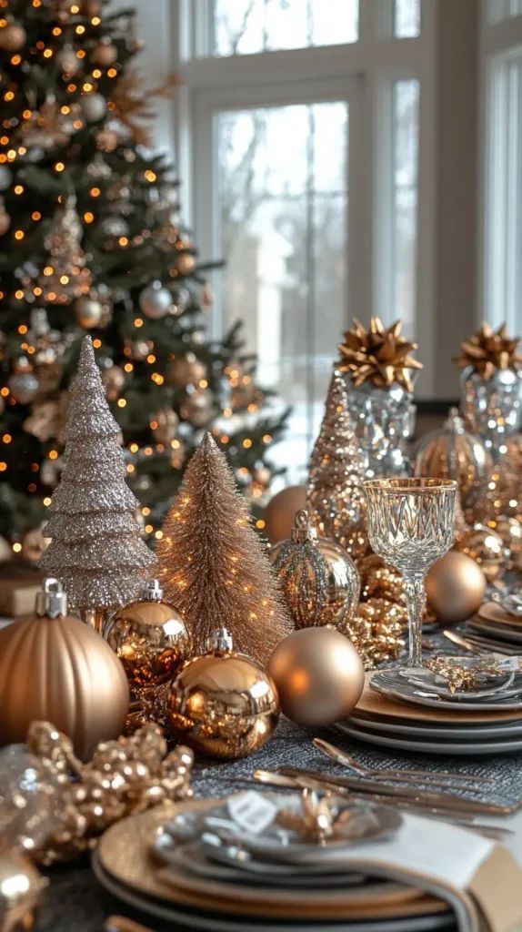 Luxury Χριστουγεννιάτικος στολισμός για σαλόνι και τραπεζαρία