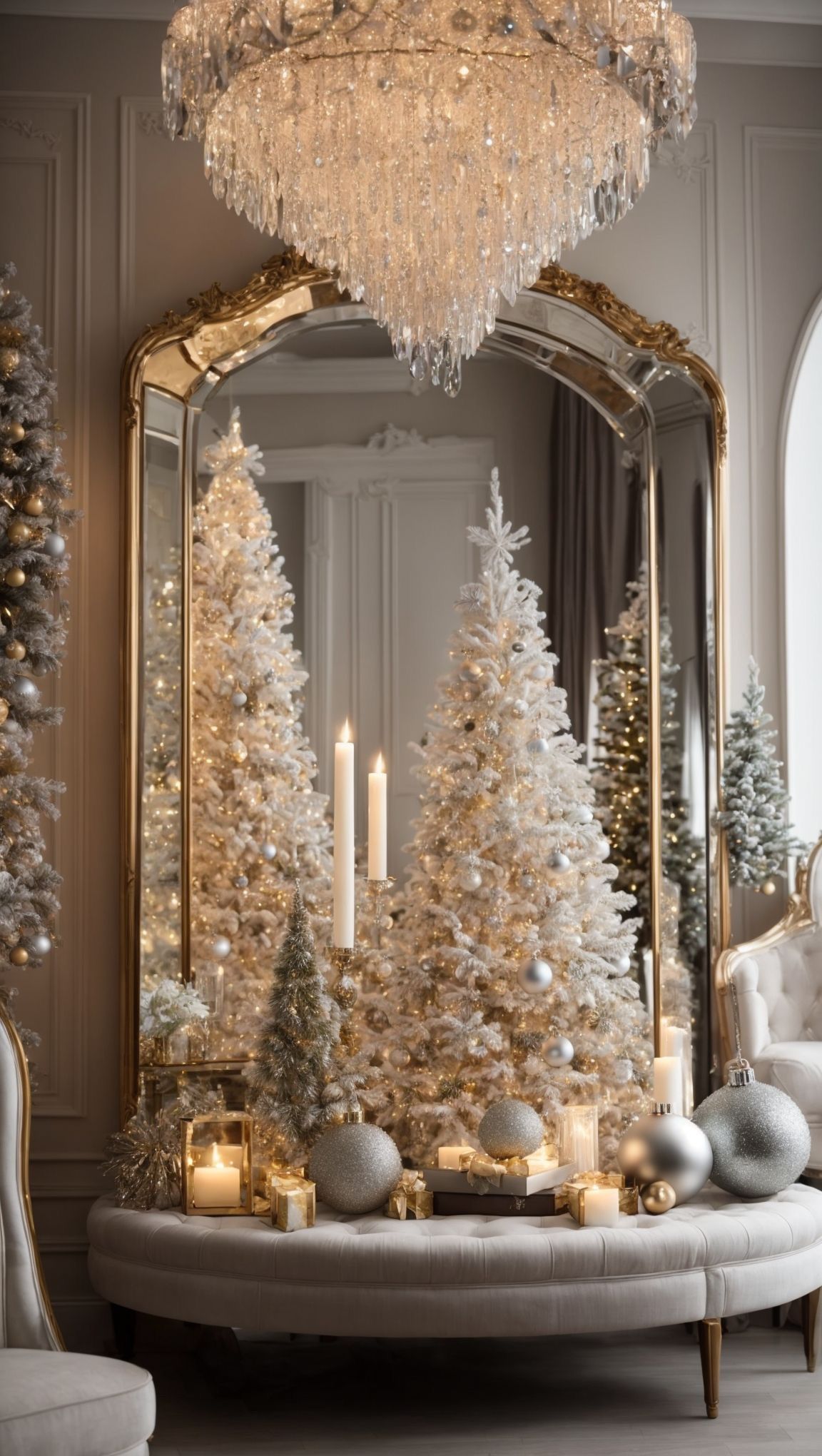 Luxury Χριστουγεννιάτικος στολισμός για σαλόνι και τραπεζαρία