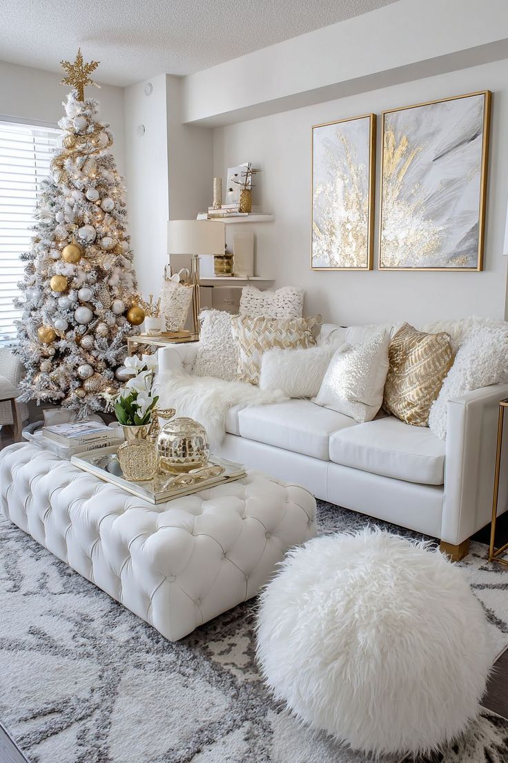 Luxury Χριστουγεννιάτικος στολισμός για σαλόνι και τραπεζαρία