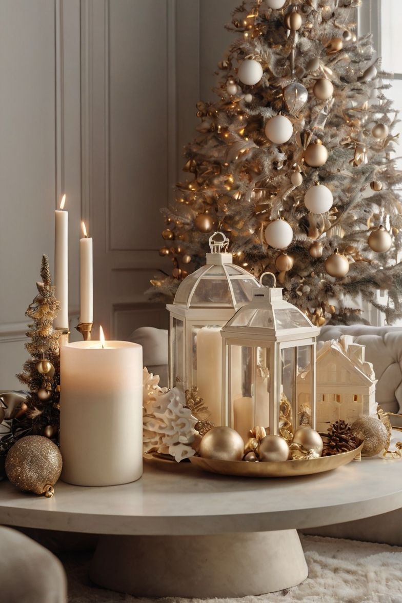 Luxury Χριστουγεννιάτικος στολισμός για σαλόνι και τραπεζαρία