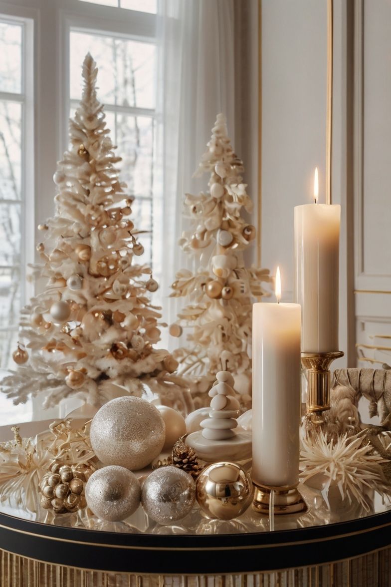 Luxury Χριστουγεννιάτικος στολισμός για σαλόνι και τραπεζαρία