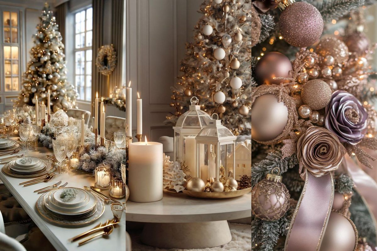 Luxury Χριστουγεννιάτικος στολισμός για σαλόνι και τραπεζαρία