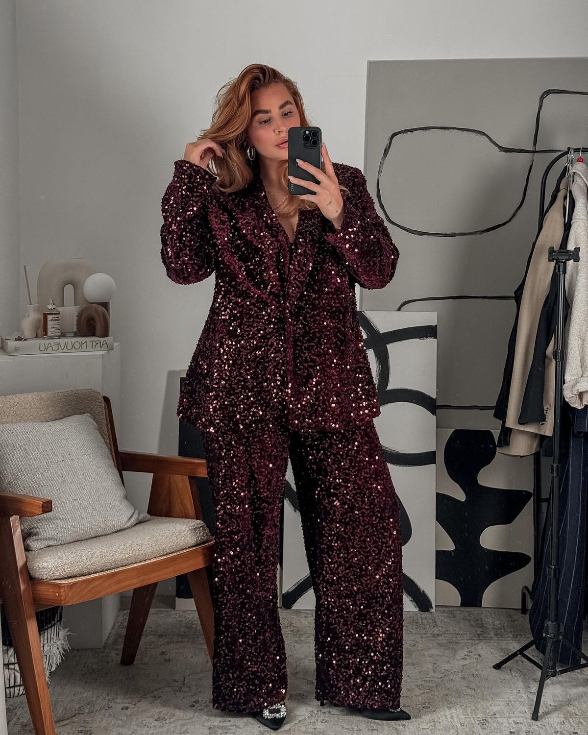 plus size-σακάκι-με-παγέτα-και-παντελόνα-