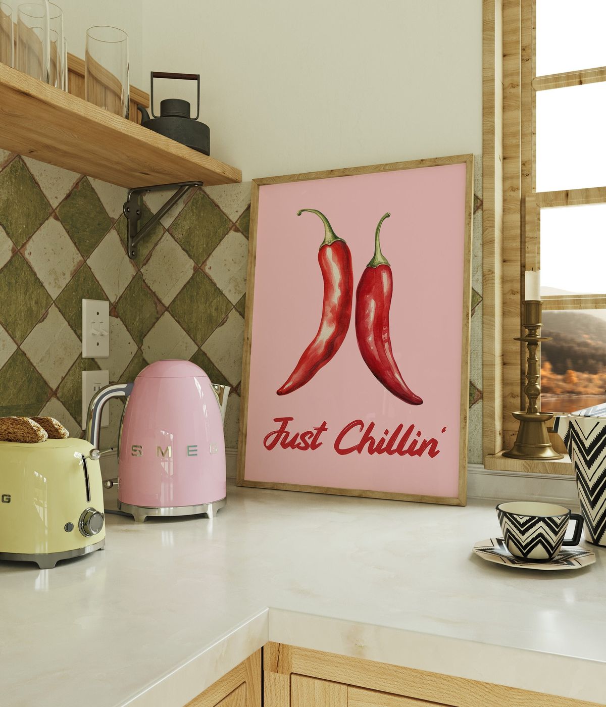 pop art-κάδρο-στη-κουζίνα-