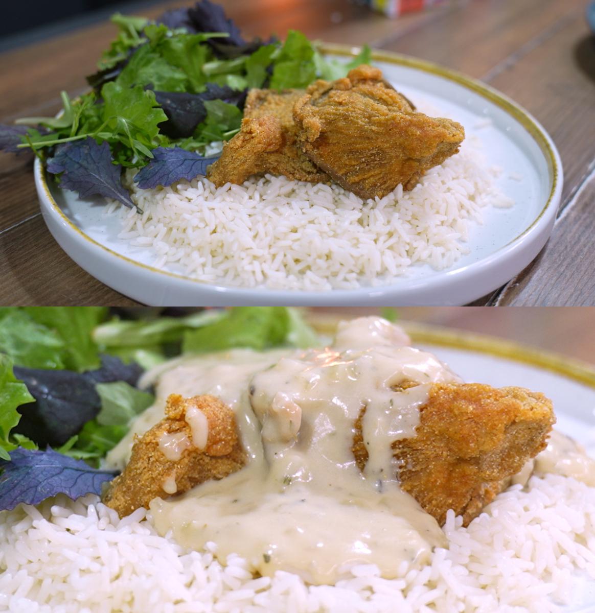 σνίτσελ-αλά κρέμ-