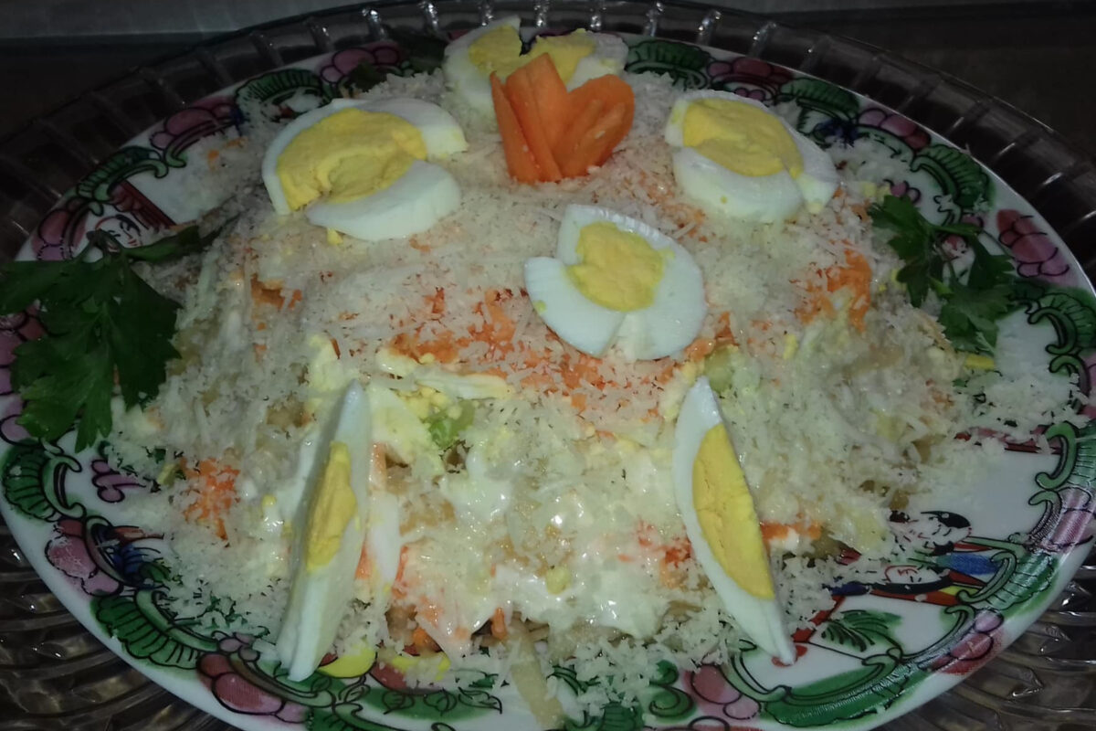 Γαλλική σαλάτα με αυγά και μαγιονέζα για τη Πρωτοχρονιά