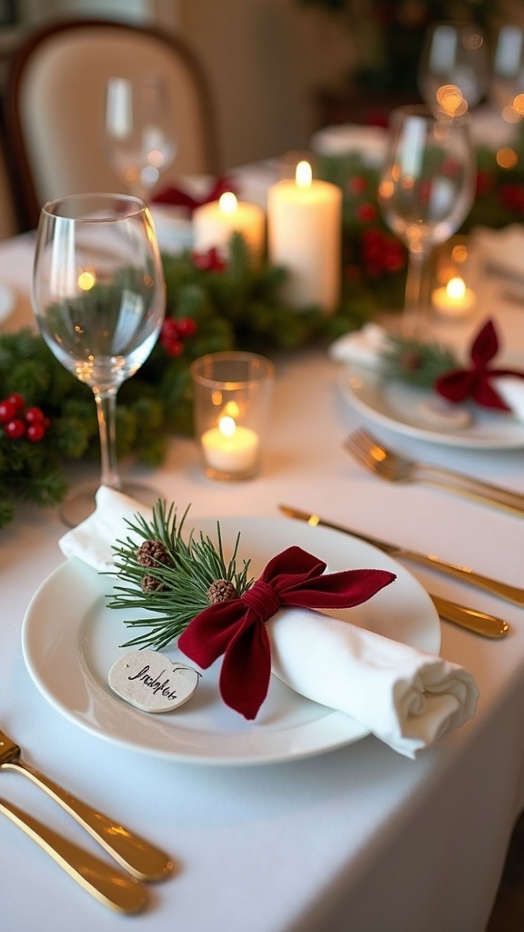 πετσέτες-δεμένες-με-φιόγκο-τα-Χριστούγεννα-