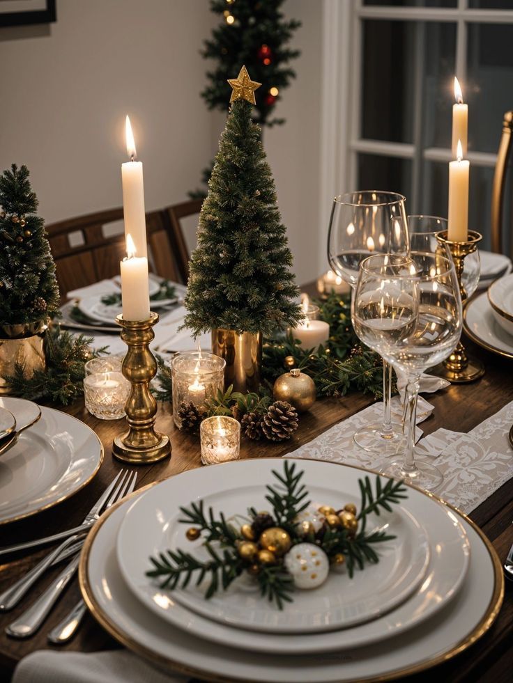 χριστουγεννιάτικα-δεντράκια-στο-τραπέζι-