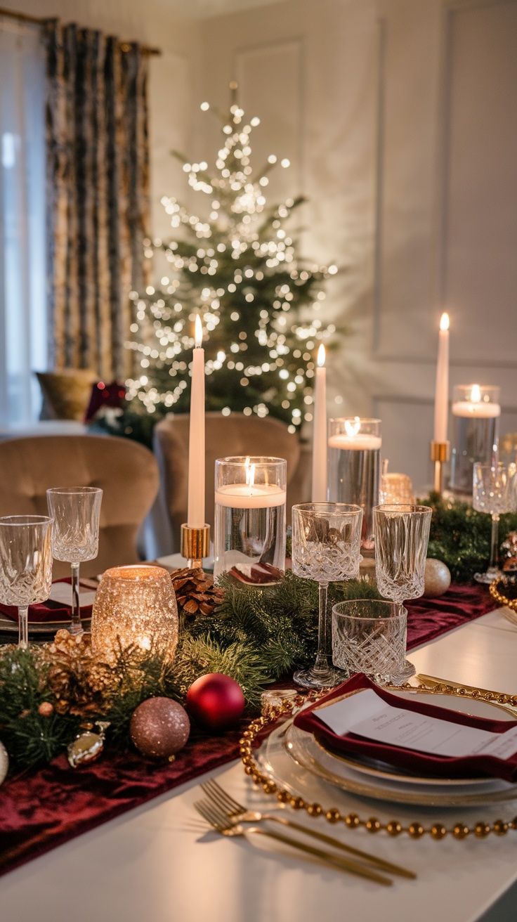 χριστουγεννιάτικα-κεριά-στο-τραπέζι-