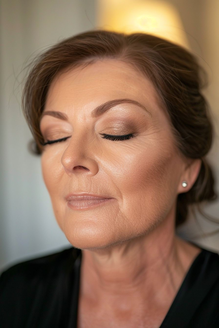 nude-μακιγιάζ-σε-γυναίκα άνω των 60-