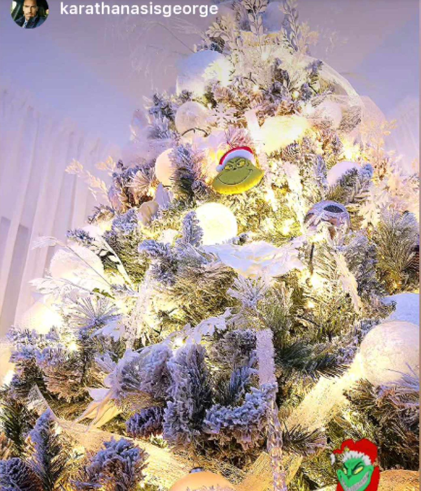 Η Μαρία Κορινθίου και ο Γιώργος Καραθανάσης στόλισαν το χιονισμένο Χριστουγεννιάτικο δέντρο τους