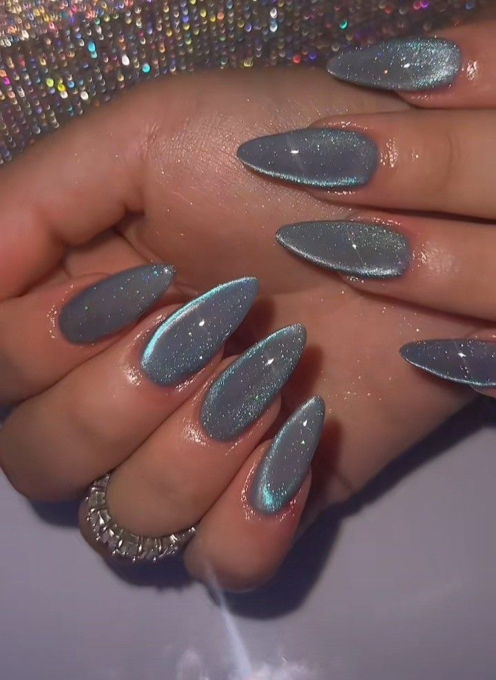 γκρι-velvet νύχια-