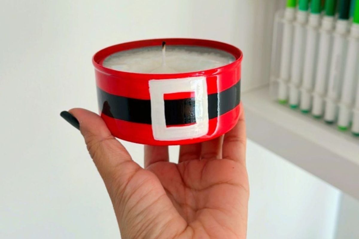 χριστουγεννιάτικο-κερί-από-κονσέρβα τόνου-βήμα βήμα-