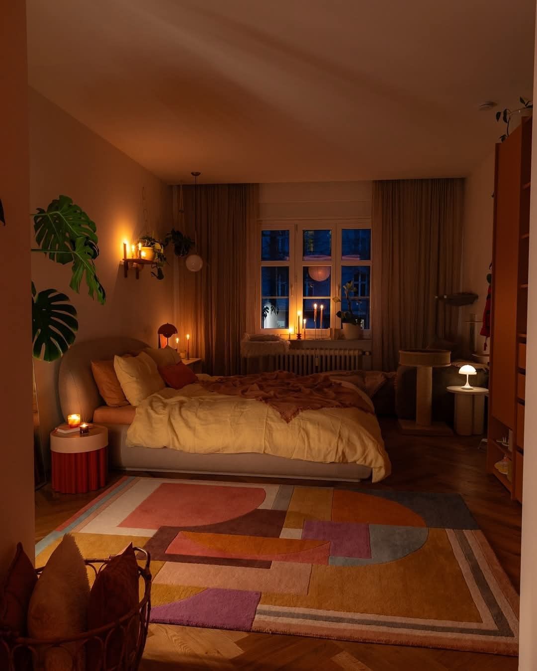 κεριά-και-φυτά-στη-κρεβατοκάμαρα-