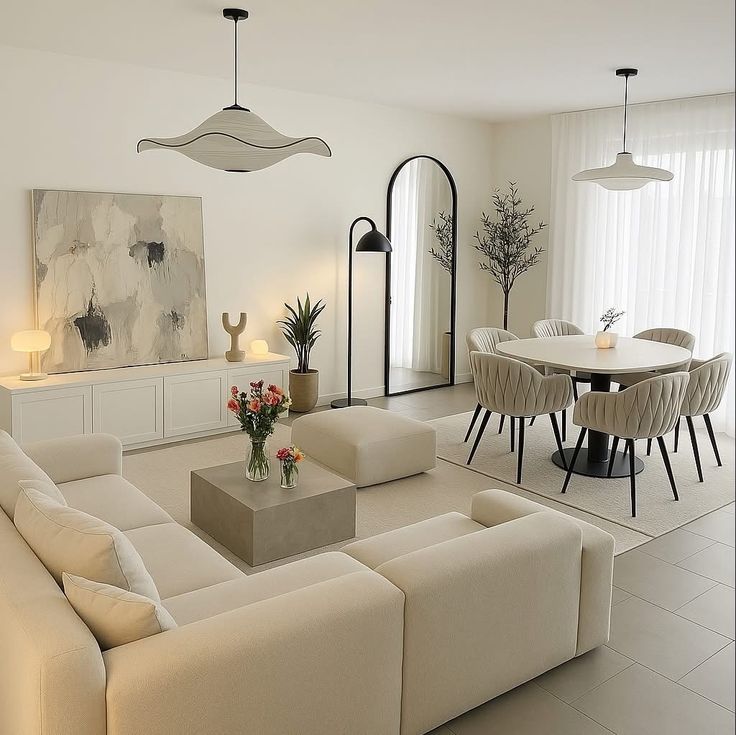 σαλόνι-με-καναπέ-και-τραπεζαρία-σε-cloud dancer-