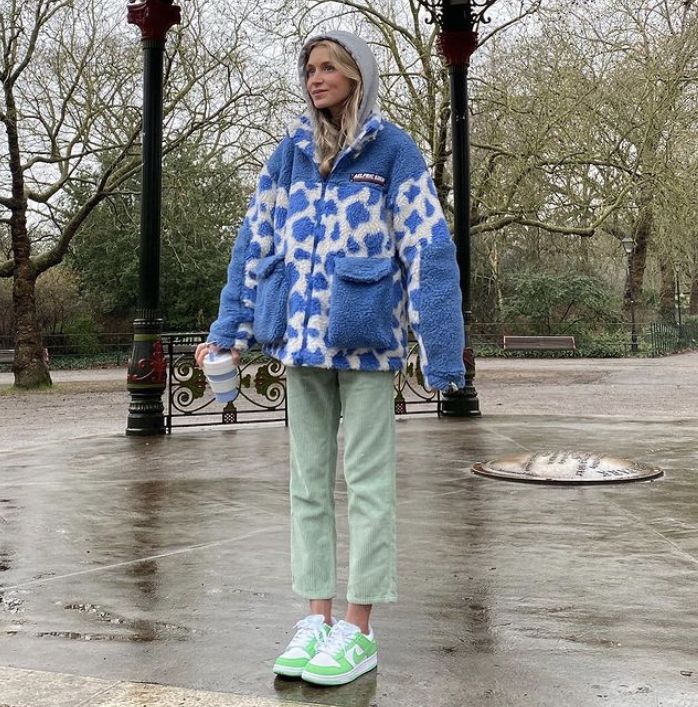 Polar fleece-σε-animal print-