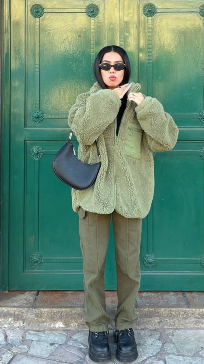 Polar fleece-σε-χακί-ιδέες-