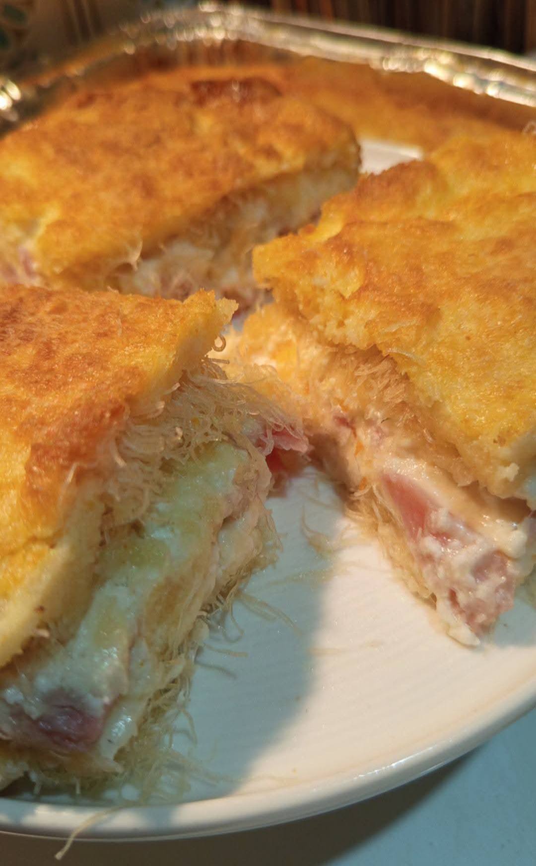 Αλμυρό κανταΐφι-με τυριά-και αλλαντικά-για τραπέζι-