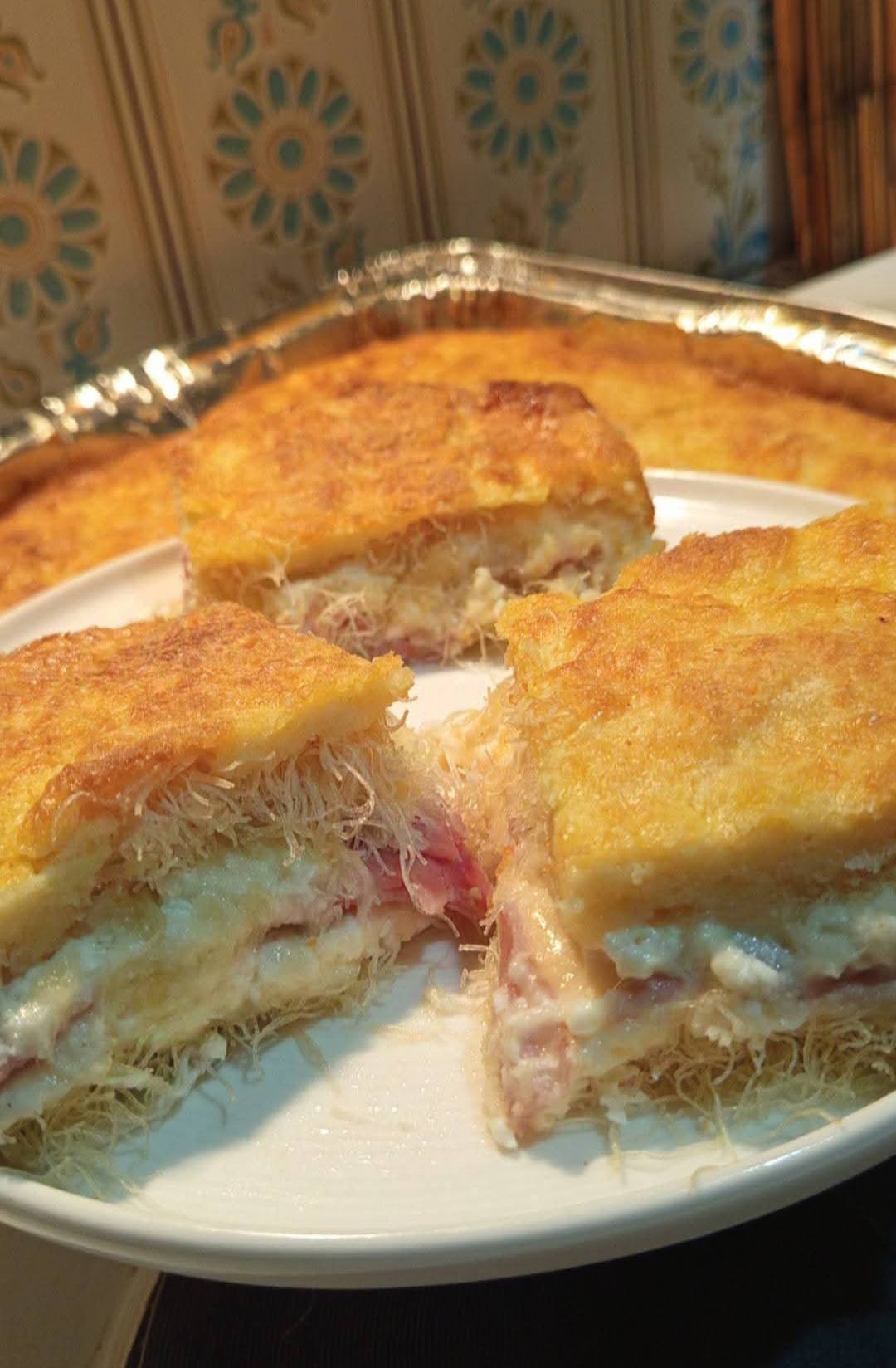 Αλμυρό κανταΐφι-με-τυριά-και αλλαντικά-για τραπέζι-συνταγή-