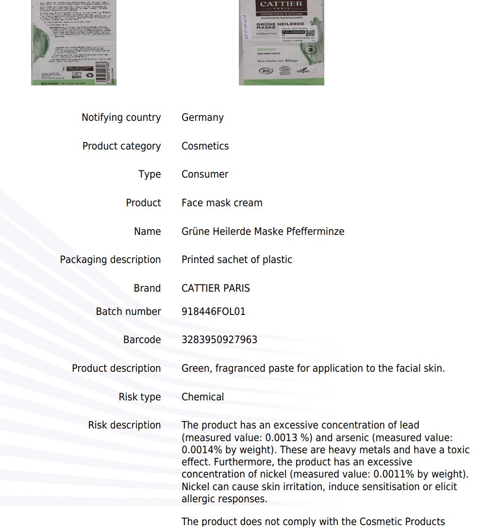 Ευρωπαϊκός συναγερμός για γνωστό καλλυντικό με μόλυβδο, αρσενικό και νικέλιο (Φωτογραφία)