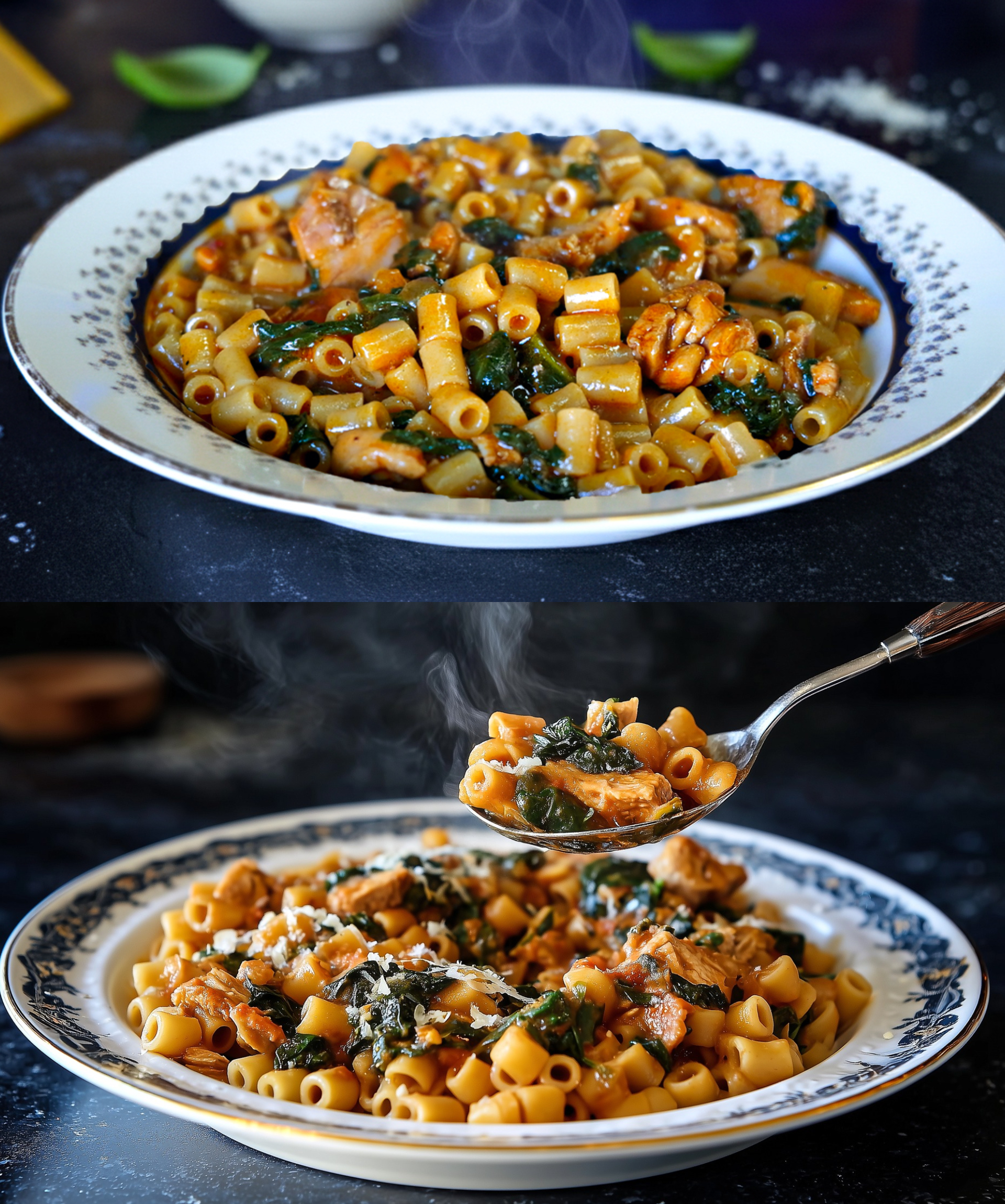 κοφτό-μακαρονάκι-με-σπανάκι- κοφτό-μακαρονάκι-με-σπανάκι-