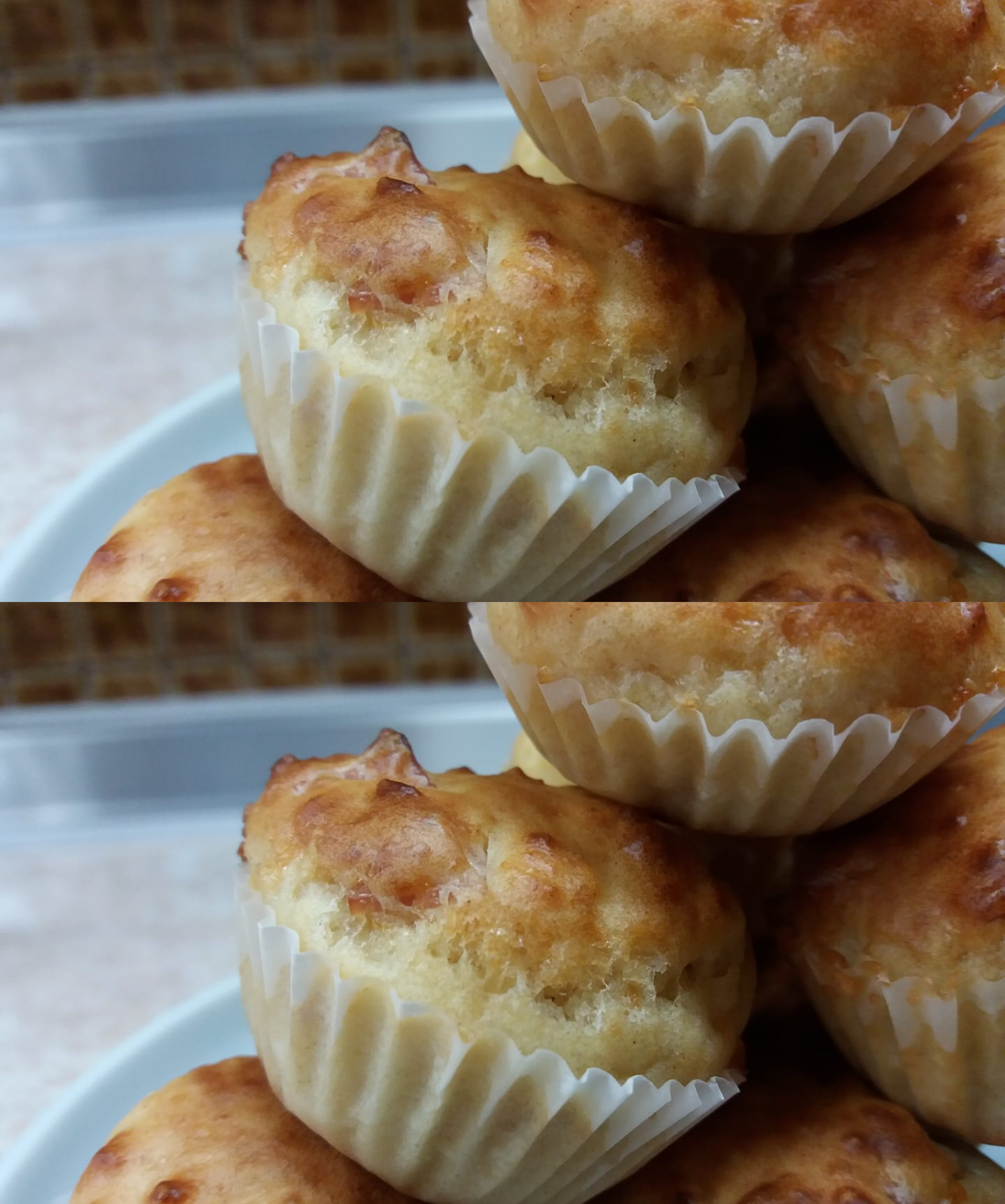 αλμυρά muffins-με μπέικον-